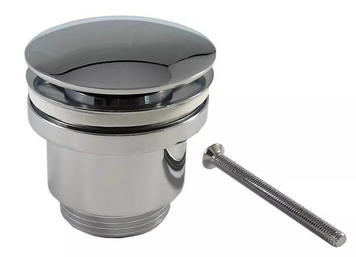 Донний клапан для умивальника автоматичний, 1 1/4", без переливу, хром Frap F62 1033951 фото