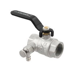Кран кульовий з дренажем Raftec BLACK DN20 3/4" ВВ WDRH02 90006 фото