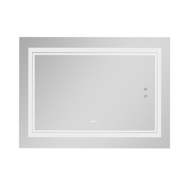 Дзеркало настінне Cardinal (CA1) 1000х700 мм, прямокутне, з LED-підсвіткою Touch, антизапотіванням, димером, рег. темп. кольору (3000-6500K) Qtap SD00052326 фото