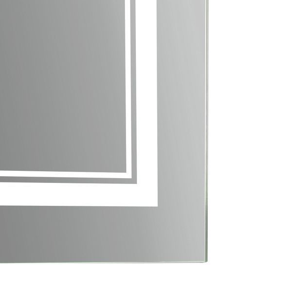 Дзеркало настінне Cardinal (CA1) 1000х700 мм, прямокутне, з LED-підсвіткою Touch, антизапотіванням, димером, рег. темп. кольору (3000-6500K) Qtap SD00052326 фото