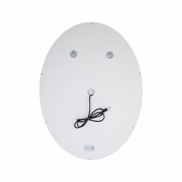 Дзеркало настінне Mideya (MI7) 600х800 мм, овальне, з LED-підсвіткою Touch, антизапотіванням, димером, рег. яскравості Qtap SD00034655 фото