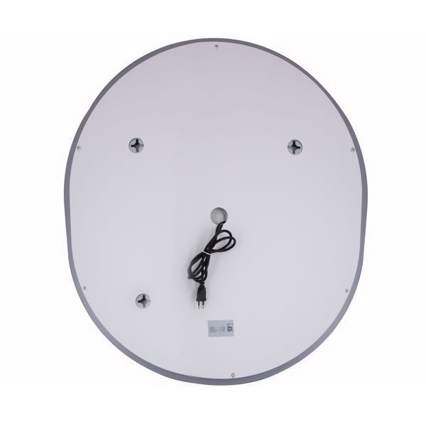 Дзеркало настінне Gemini (GE1) 800х700 мм, овальне, з LED-підсвіткою Touch, антизапотіванням, димером, рег. темп. кольору (3000-6500K), Reverse Qtap SD00052317 фото